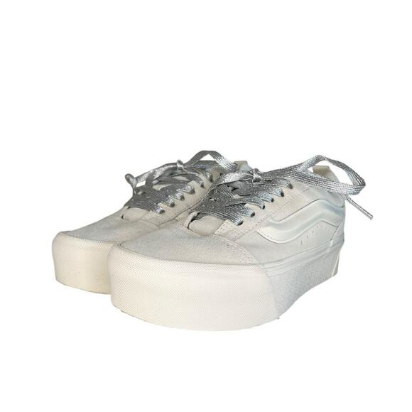 Womens Vans KNU Stack Laces Damen Size W9 Gray White - Picture 4 of 6